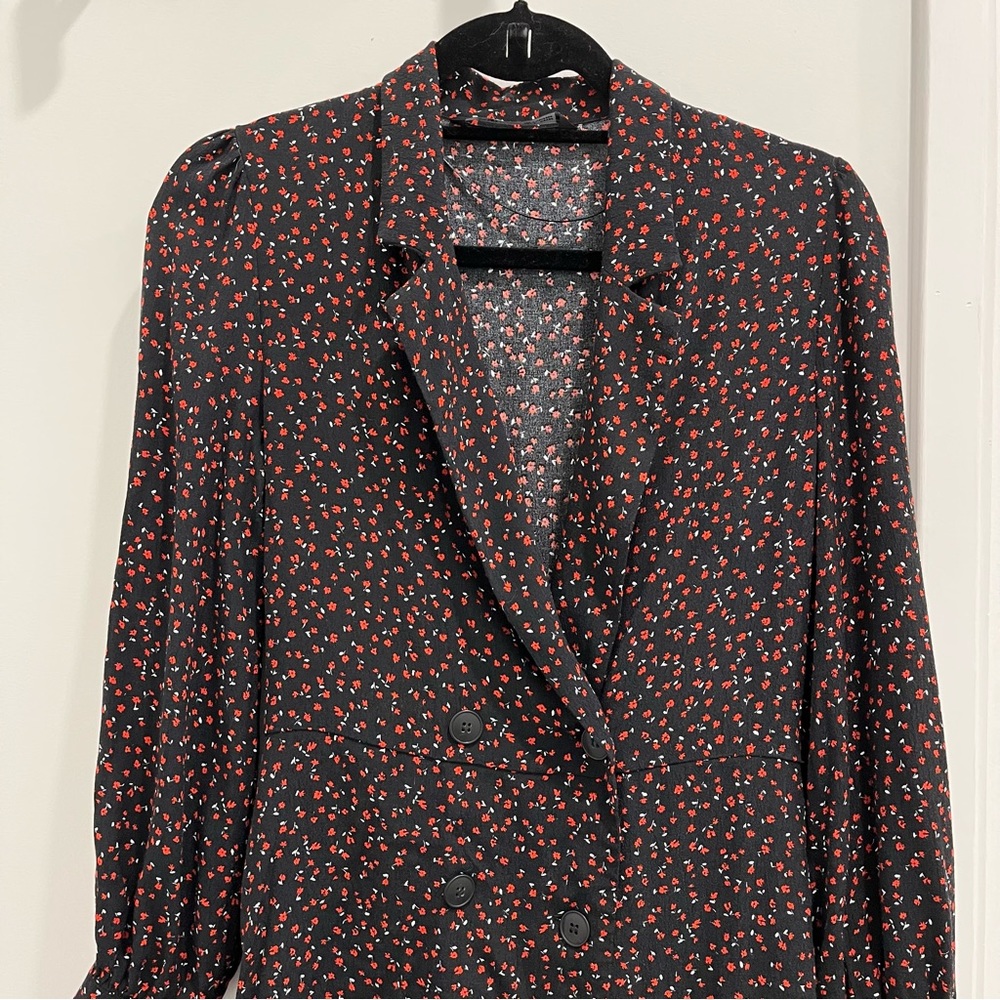 Zara black ditsy print romper - Picture 2 of 6